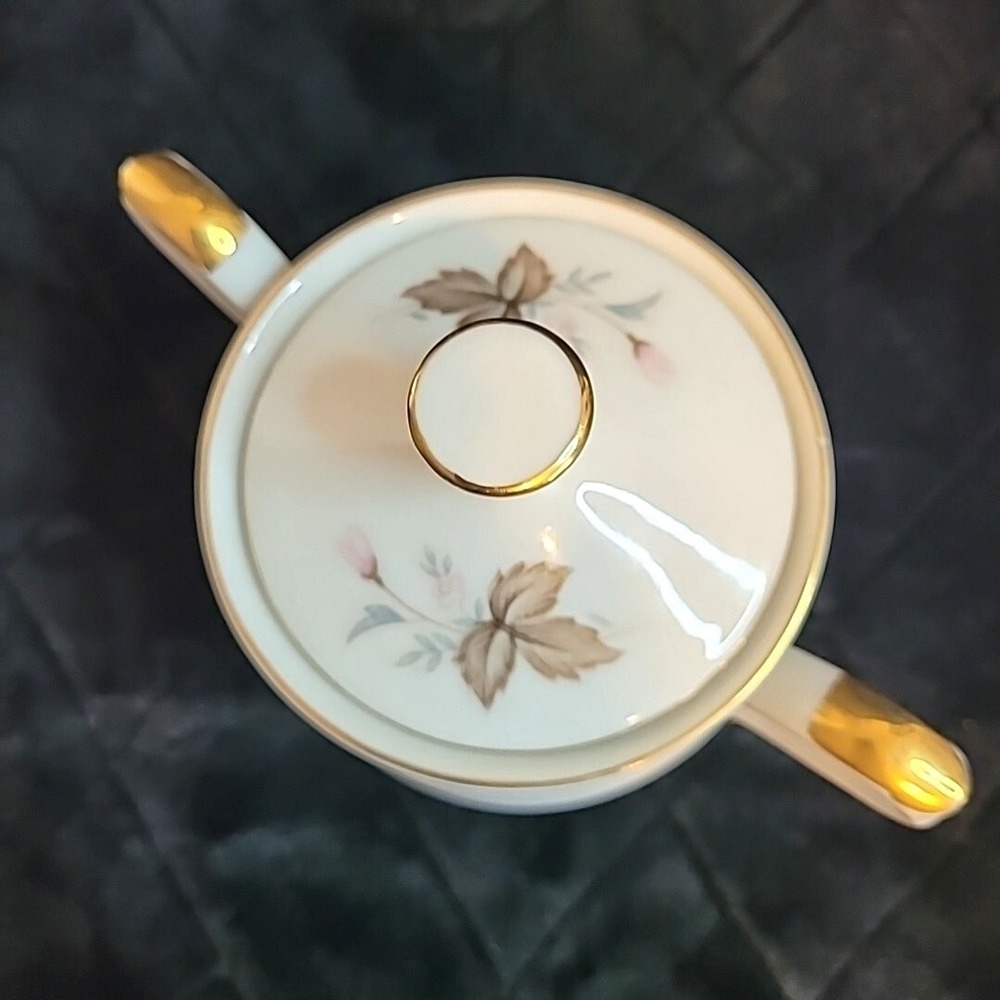 Empress China Chatham R1904 Creamer & Sugar Bowl + Lid Japan - Picture 4 of 16
